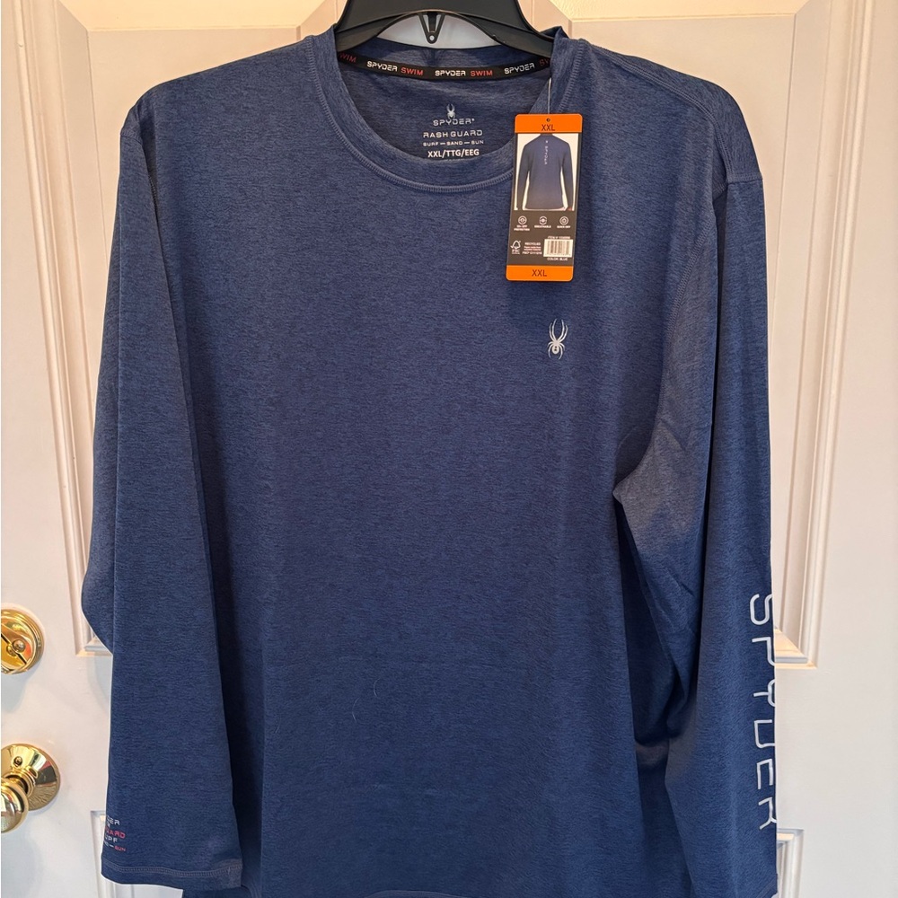 Spyder Men's Navy Long Sleeve Rash Guard Tee